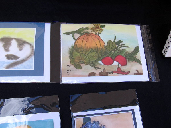 Among other beautiful works of art, I found a Japanese brush painting of a pumpkin!