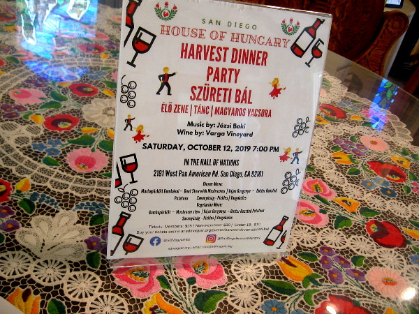 A fancy Harvest Dinner Party is planned at the House of Hungary.