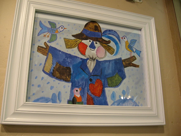 I don't know whether this scarecrow on a nearby wall is invited...