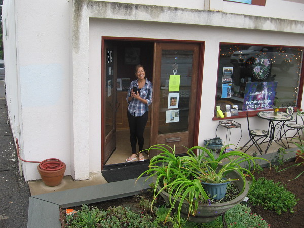 A smile in a doorway!