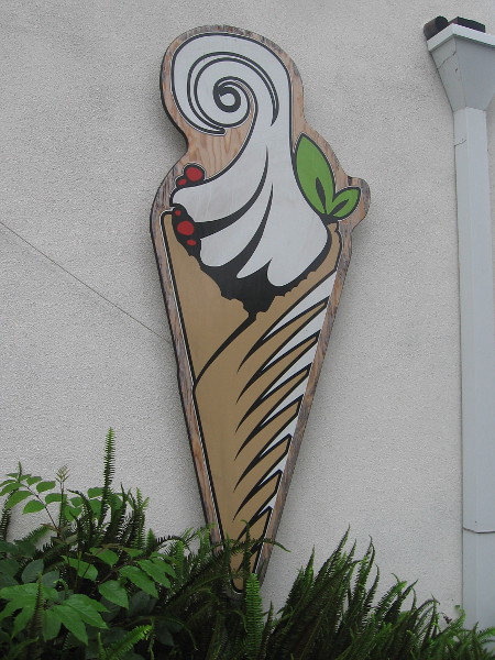 Fanciful design on a wall.