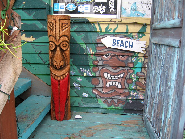 The beach must be up these stairs at Bamboo 2 U and Beach House Too.