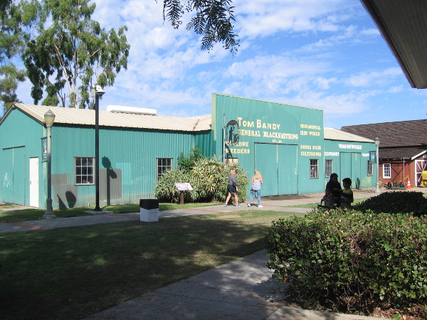 The functioning Bandy Blacksmith and Wheelwright Shop beckons.