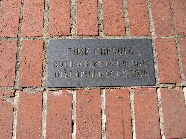 A time capsule buried under the Heritage Walk is to be opened in 2076.