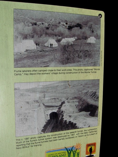 The bottom 1887 photo shows construction of the seventh tunnel. Part of the eventually outdated tunnel system was destroyed by Navy SEALS for training.