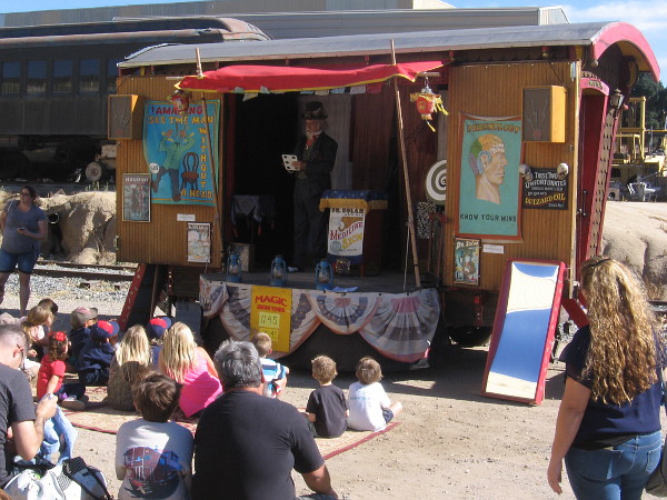 Dr. Solar was entertaining kids with his magical Good-Time, Sunshine, Traveling Medicine Show.