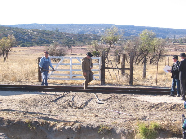 John D. Spreckels arrives from the Gold Spike Limited train.