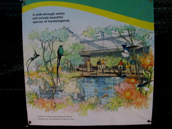 A new walk-through aviary will include beautiful hummingbirds!