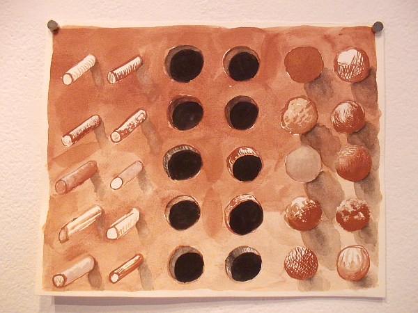 Study for "Study of Rods, Holes, and Balls", Joshua Miller, 2016.
