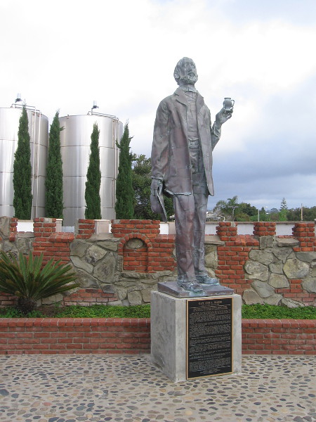 Statue of Captain John A. Frazier, created by sculptor Vaclav Lokvenc, of Karlovy Vary (Karlsbad) in the Czech Republic, sister city of Carlsbad.