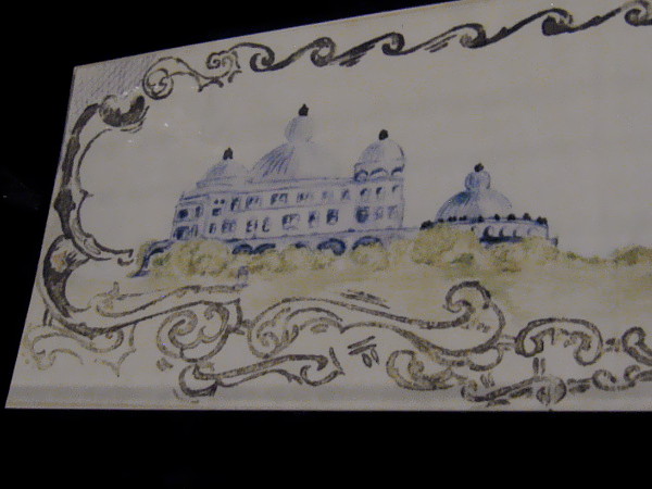 Marian Plummer Lester, Untitled drawing, c. 1908. Ink on paper. Small drawing of the Temple of Peace and Raja-Yoga Academy buildings at Lomaland when the artist was fifteen years old.