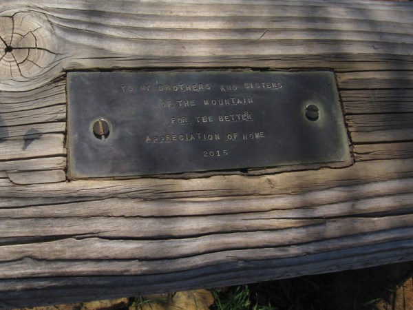 TO MY BROTHERS AND SISTERS OF THE MOUNTAIN FOR THE BETTER APPRECIATION OF HOME 2016