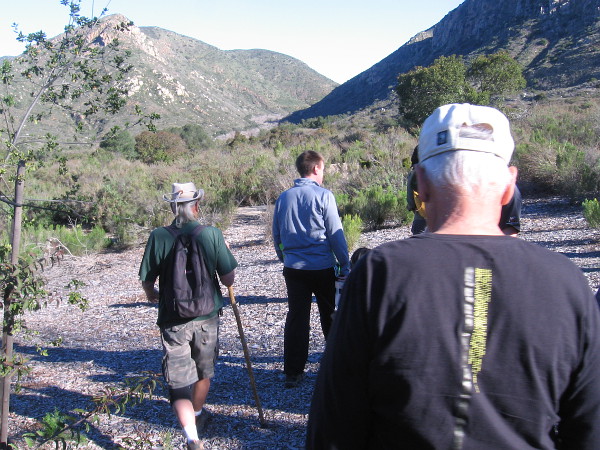 Walking again along the trail, searching for more signs of local wildlife.