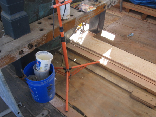 In this photo you can see how some of the layered decking work is done.