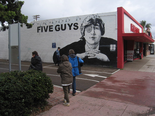 One of many cool works of art a group learns about during a guided mural walk in Pacific Beach.