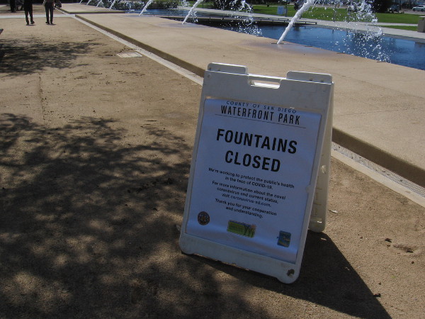 No kids were jumping in the Waterfront Park fountains today. For the County of San Diego, protecting public health is a top priority.