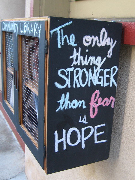 The only thing stronger than fear is hope.