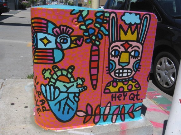 Some happy, positive street art in North Park.