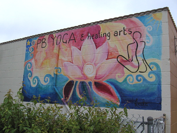 Mural on the side of P.B. Yoga and Healing Arts.
