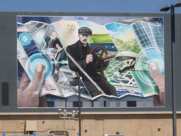 On The Map, a tribute to the rich aviation history of San Diego, by muralist Jari “WERC” Alvarez.