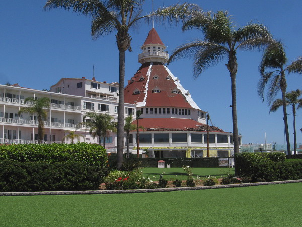 If the Hotel del Coronado looks a bit different in this photo, that's because it's undergoing a big renovation during the pandemic.