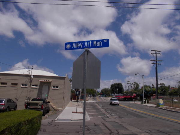 Alley Art Man Way in downtown Vista, California is home to many colorful murals!