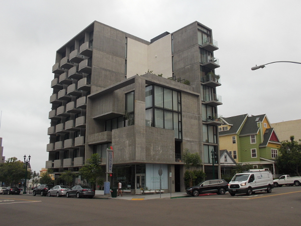 The architecturally interesting new The Continental Lofts building in Little Italy.
