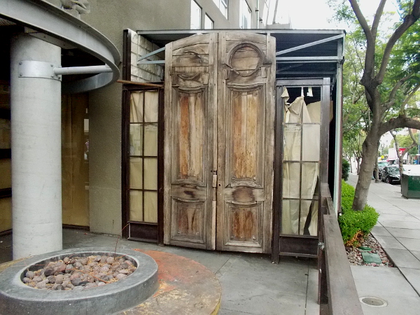 Those huge wooden doors at the now permanently closed Indigo Grill.