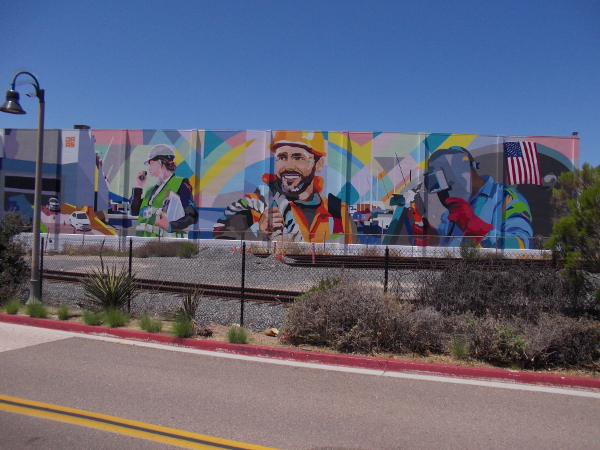 The Working Waterfront, by muralist DAAS, in National City, California.