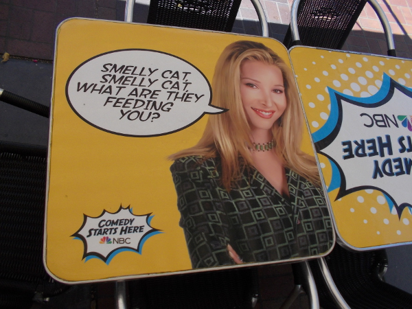 The Tin Fish Restaurant across from the San Diego Convention Center still has its The Good Place decor from last year's Comic-Con.