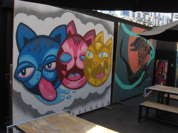 I was told these murals inside Quartyard were painted this year.