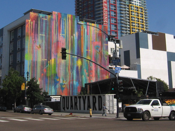 A look at Quartyard from across the intersection of Market Street and 13th Street.