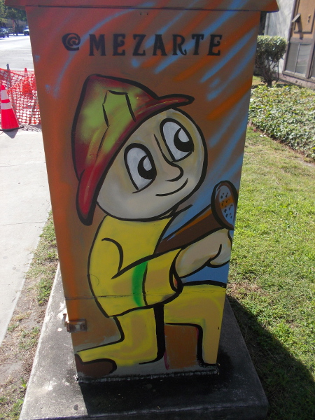 A local firefighter at work.