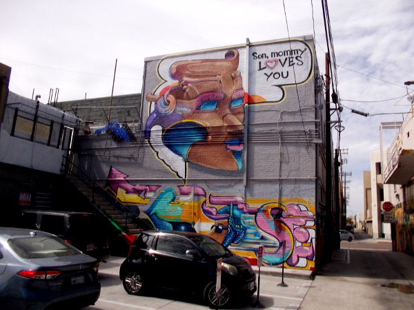 Maxx Moses mural in a Hillcrest alley. Son, mommy LOVES YOU.