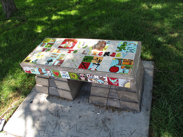 A second Trail to Literacy bench at San Ysidro Park.