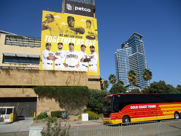 I noticed a couple of buses were parked by Petco Park. Did they drive all the way from St. Louis?