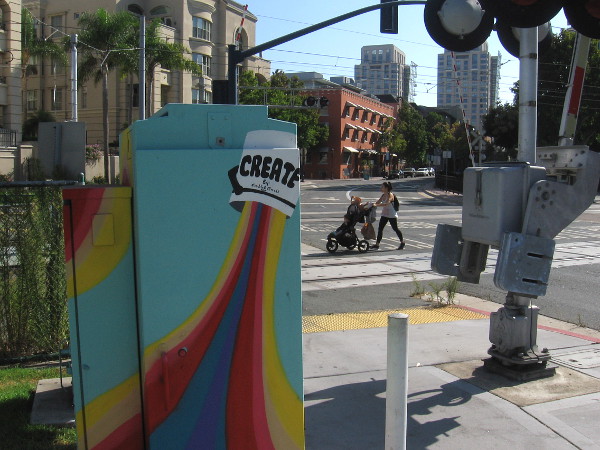 Street art by Mindful Murals, cool people I once met. I saw how they painted positive messages at Edison Elementary School's playground.