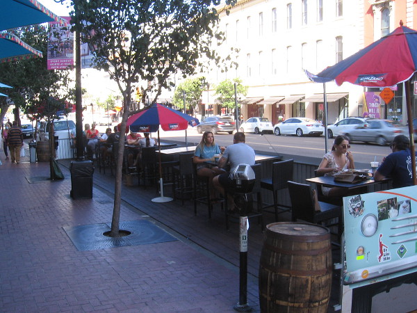 Eating on the street during the coronavirus pandemic.