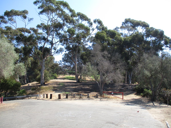 About to head up the hill from the small Inspiration Point parking lot.