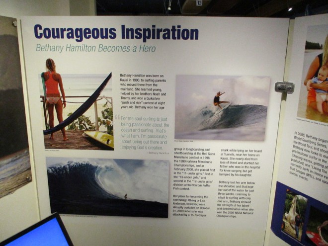 Bethany Hamilton's inspiring story was told in the movie Soul Surfer. She has won multiple competitions after losing her left arm in a 2003 shark attack.