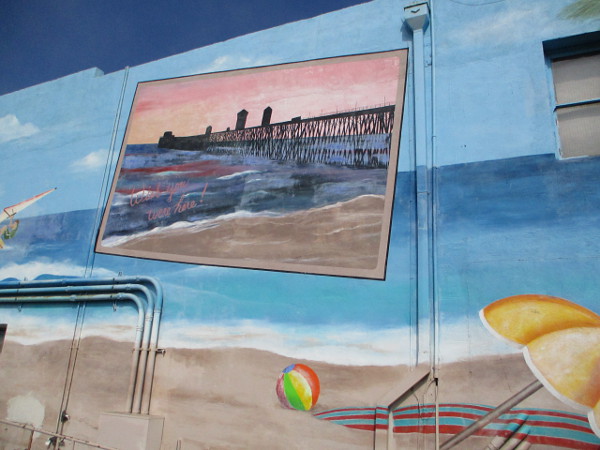 Oceanside Pier and a beach ball, blanket and umbrella. Wish you were here!