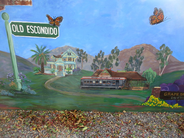 Old Escondido, including the 1896 A. H. Beach House and the historic Santa Fe Depot.