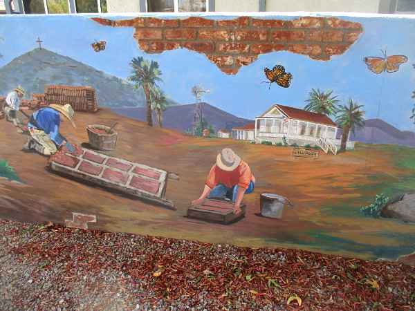 Making adobe bricks at the Sikes Adobe Historic Farmstead.