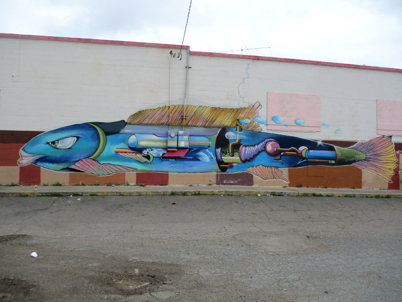 Fantastic fish on a building in Skyline! – Cool San Diego Sights!