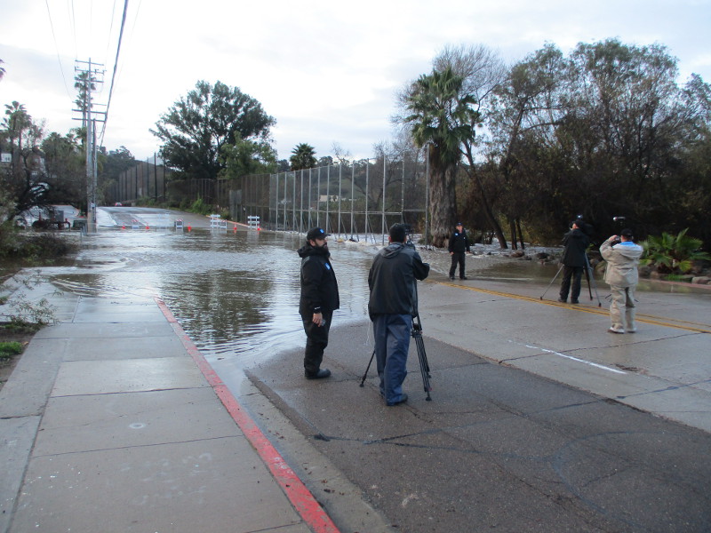 The Weather Channel covers flooding in San Diego. – Cool San Diego Sights!