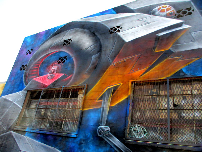 Yoda and space ship graffiti in San Diego! – Cool San Diego Sights!