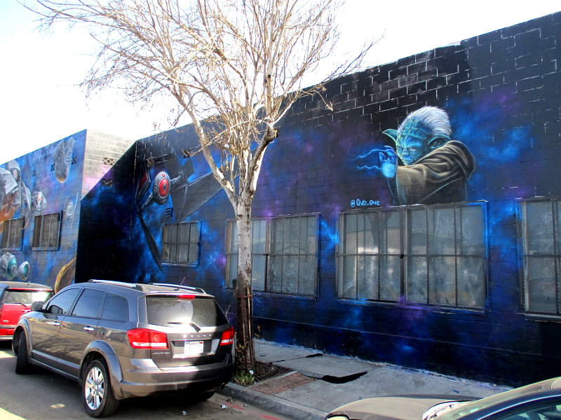 Yoda and space ship graffiti in San Diego! – Cool San Diego Sights!