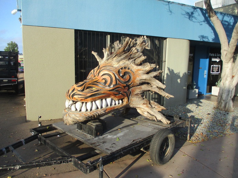 Quetzalcoatl tree stump in Barrio Logan! – Cool San Diego Sights!