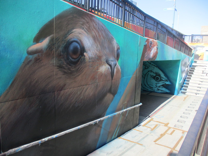 Painting wildlife at Oceanside Transit Center! – Cool San Diego