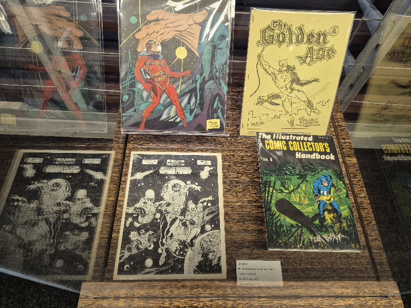 Awesome comics fanzine collection displayed at San Diego library